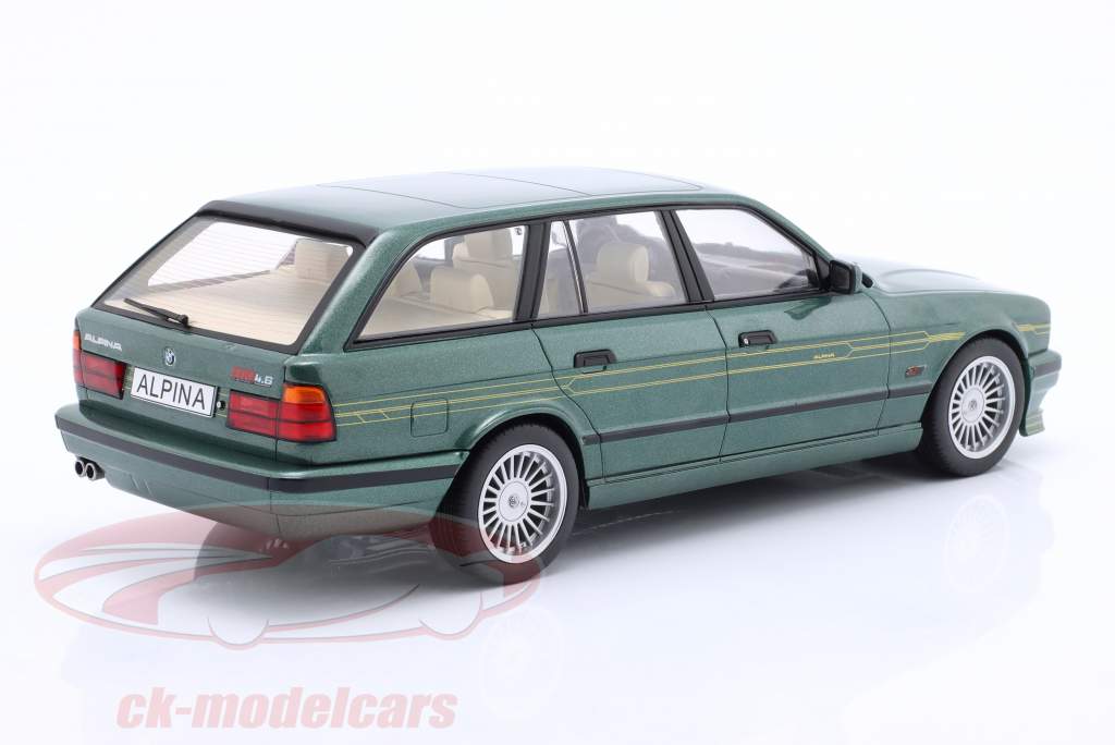 BMW Alpina B10 4.6 Touring (E34) 1991 verde oscuro metálico 1:18 Model Car Group