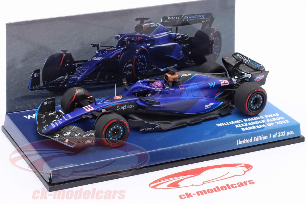 Alexander Albon Williams FW45 #23 Bahrein GP Fórmula 1 2023 1:43 Minichamps