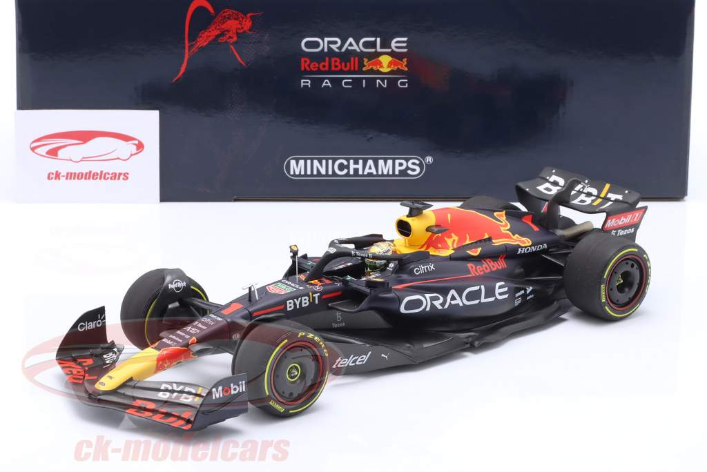 Max Verstappen Red Bull RB18 #1 vinder mexicansk GP formel 1 Verdensmester 2022 1:18 Minichamps