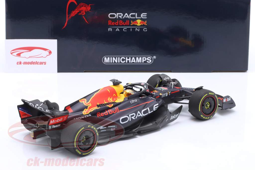 Max Verstappen Red Bull RB18 #1 Sieger Mexiko GP Formel 1 Weltmeister 2022 1:18 Minichamps