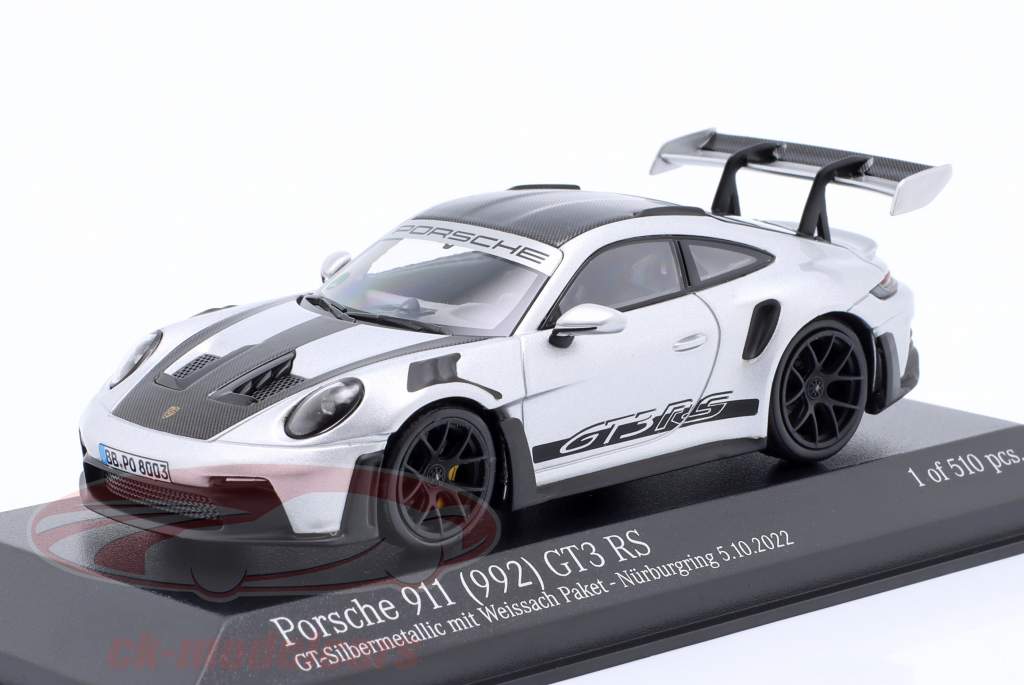 Porsche 911 (992) GT3 RS Weissach 包裹 Nürburgring 5.10.2022 1:43 Minichamps