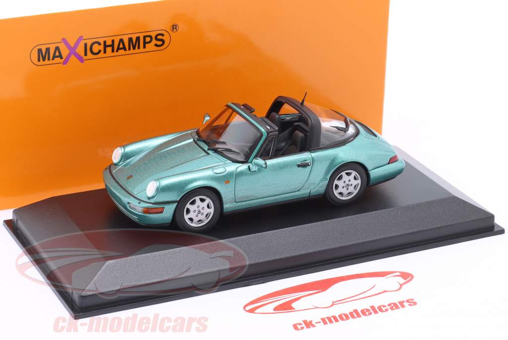 Porsche 911 (964) Carrera 2 Targa 建设年份 1991 绿色的 金属的 1:43 Minichamps