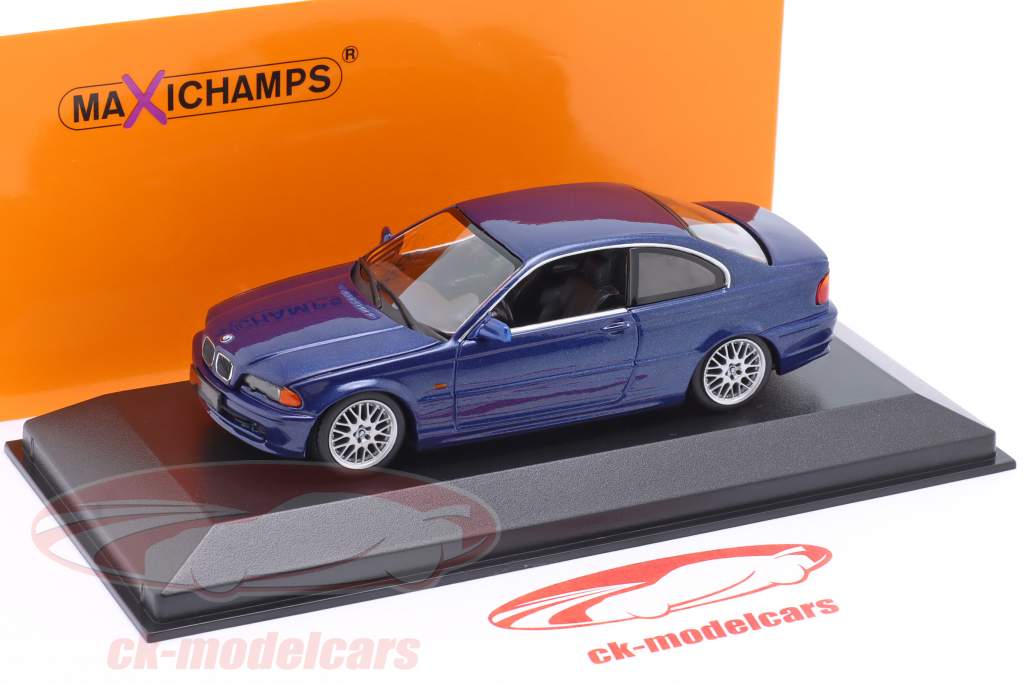 BMW 3 Series 328 Ci cupé (E46) Año de construcción 1999 azul metálico 1:43 Minichamps