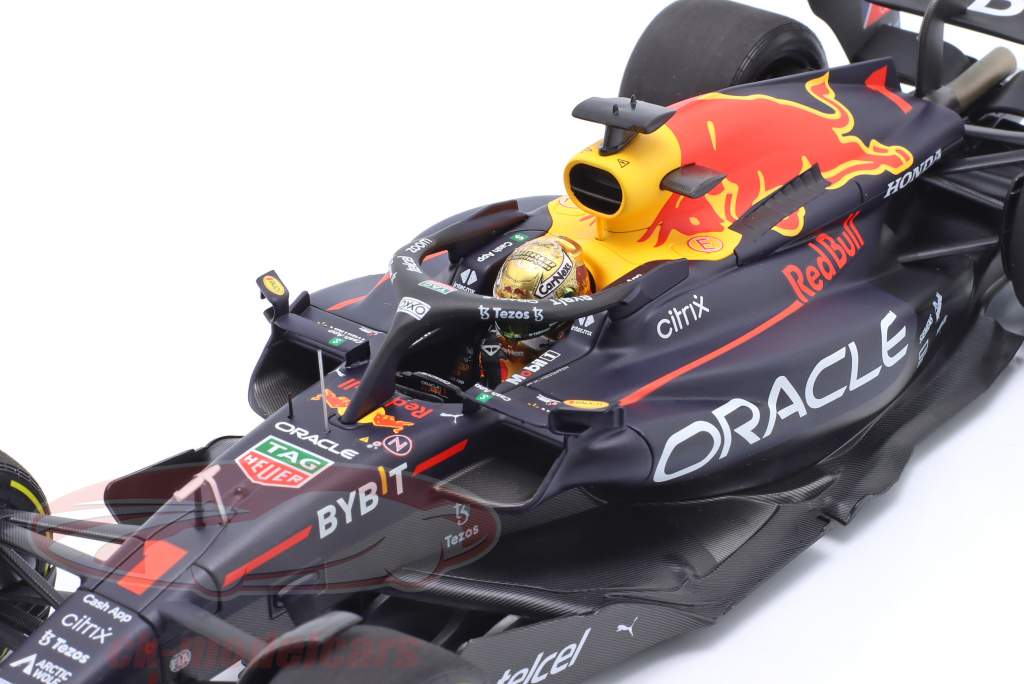 Max Verstappen Red Bull RB18 #1 Sieger Mexiko GP Formel 1 Weltmeister 2022 1:18 Minichamps