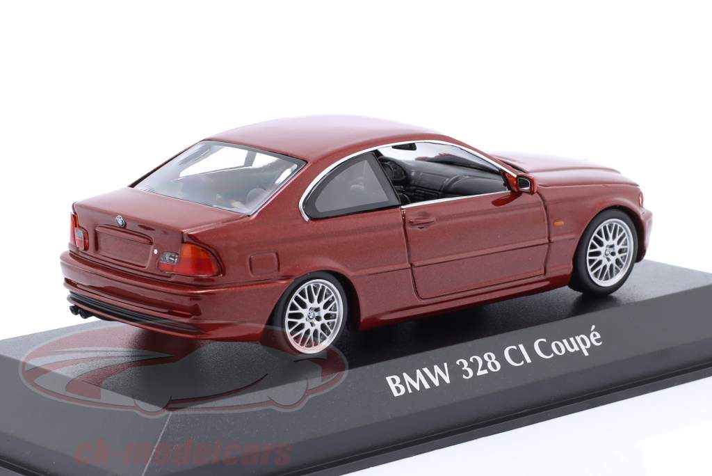 BMW 3 series 328 Ci coupé (E46) Anno di costruzione 1999 rosso metallico 1:43 Minichamps