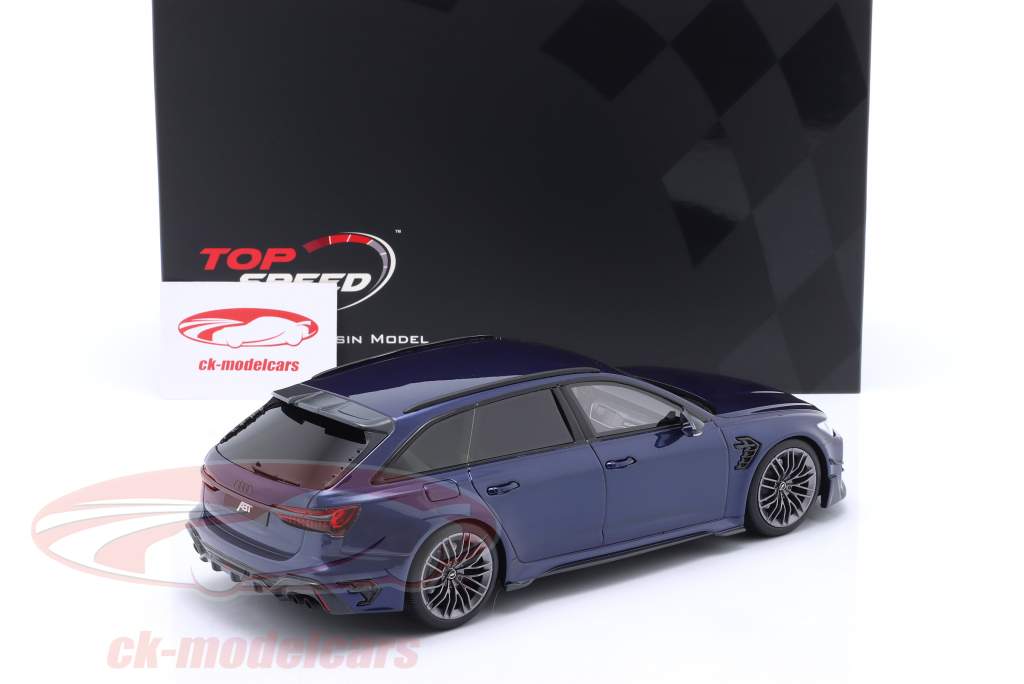 Audi RS6-R (C8) ABT Byggeår 2022 Navarra blå metallisk 1:18 TrueScale