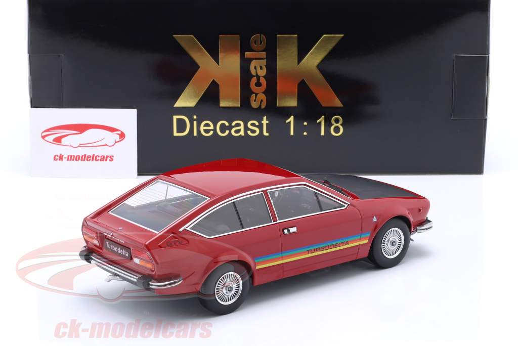Alfa Romeo Alfetta GTV Turbodelta Ano de construção 1979 vermelho / decoração 1:18 KK-Scale