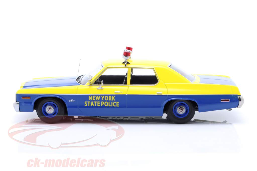 Dodge Monaco New York State Police Baujahr 1974 blau / gelb 1:18 KK-Scale