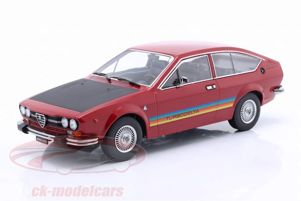 Alfa Romeo Alfetta GTV Turbodelta 建設年 1979 赤 / 装飾 1:18 KK-Scale
