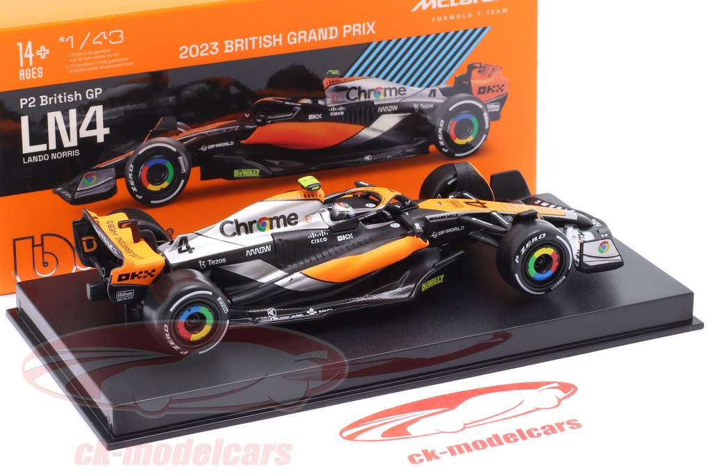 Lando Norris McLaren MCL60 #4 2° Britannico GP formula 1 2023 1:43 Bburago