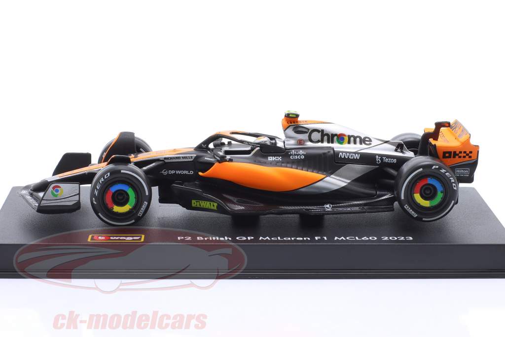 Lando Norris McLaren MCL60 #4 2e Brits GP formule 1 2023 1:43 Bburago