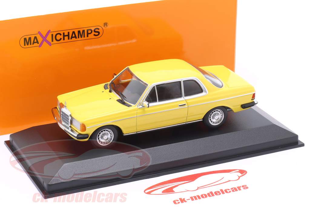Mercedes-Benz 230CE (W123) year 1976 yellow 1:43 Minichamps