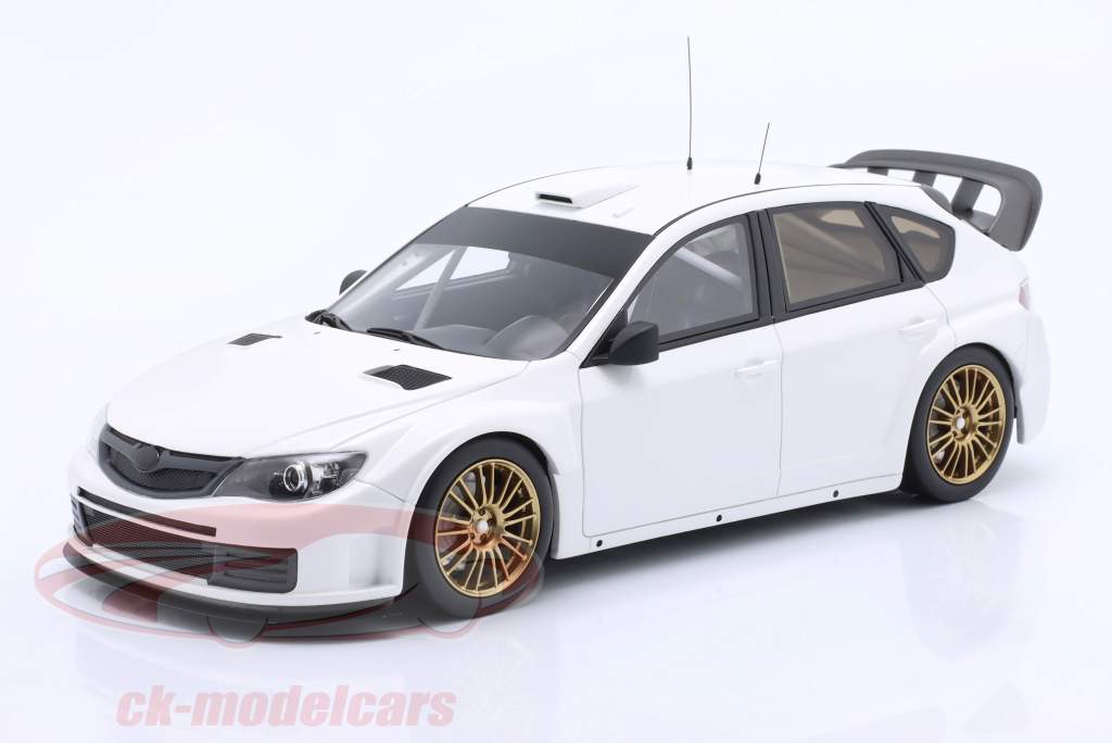 Otto 1/18 Subaru Impreza WRC Prodrive 2008 Blanche - Modèle Résine - Neuf