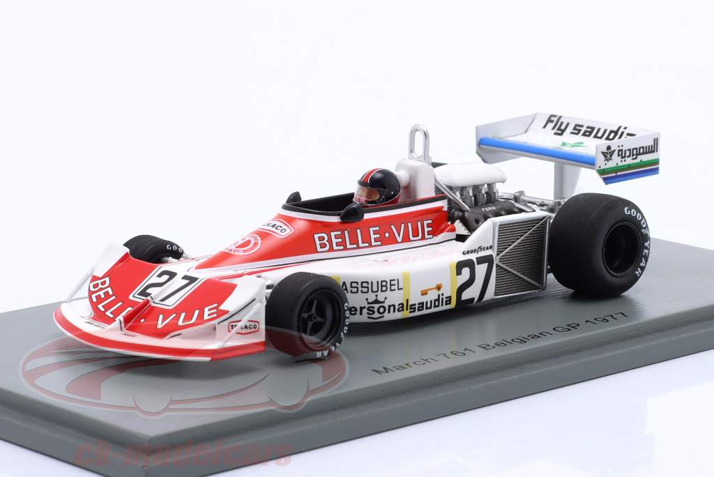 Patrick Neve March 761 #27 belgisk GP formel 1 1977 1:43 Spark