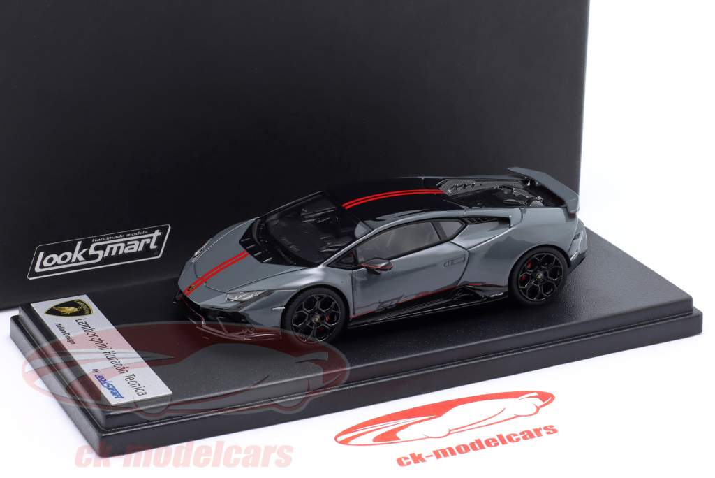 Lamborghini Huracan Tecnica Año de construcción 2022 Gris / rojo metálico 1:43 LookSmart