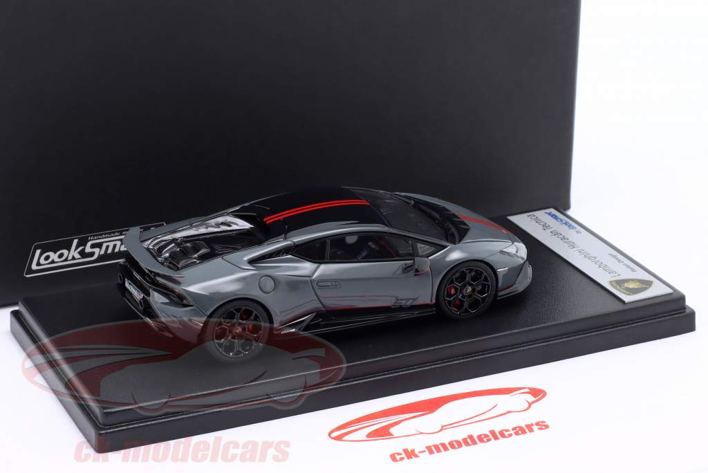 Lamborghini Huracan Tecnica Año de construcción 2022 Gris / rojo metálico 1:43 LookSmart