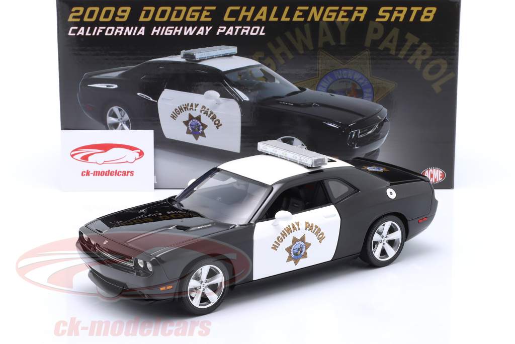Dodge Challenger SRT8 Highway Patrol year 2009 black / white 1:18 GMP