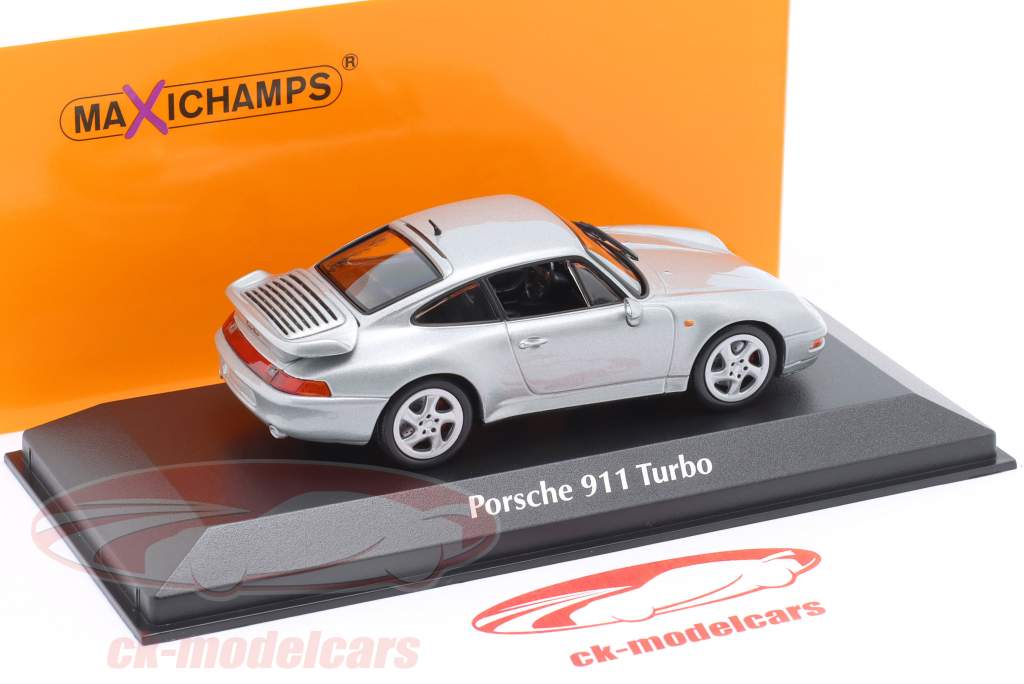 Porsche 911 Turbo S (993) Año de construcción 1995 plata metálico 1:43 Minichamps