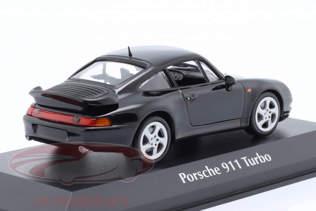 Porsche 911 Turbo S (993) Ano de construção 1995 preto 1:43 Minichamps