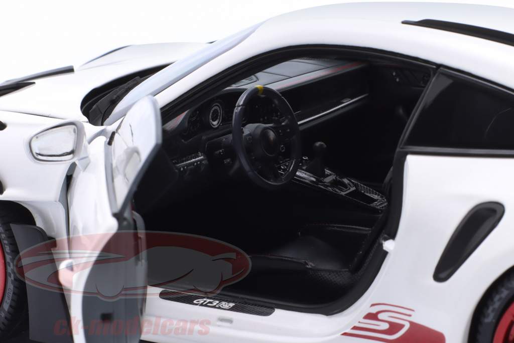 Porsche 911 (992) GT3 RS 建設年 2022 白 / 赤 リム 1:18 Minichamps