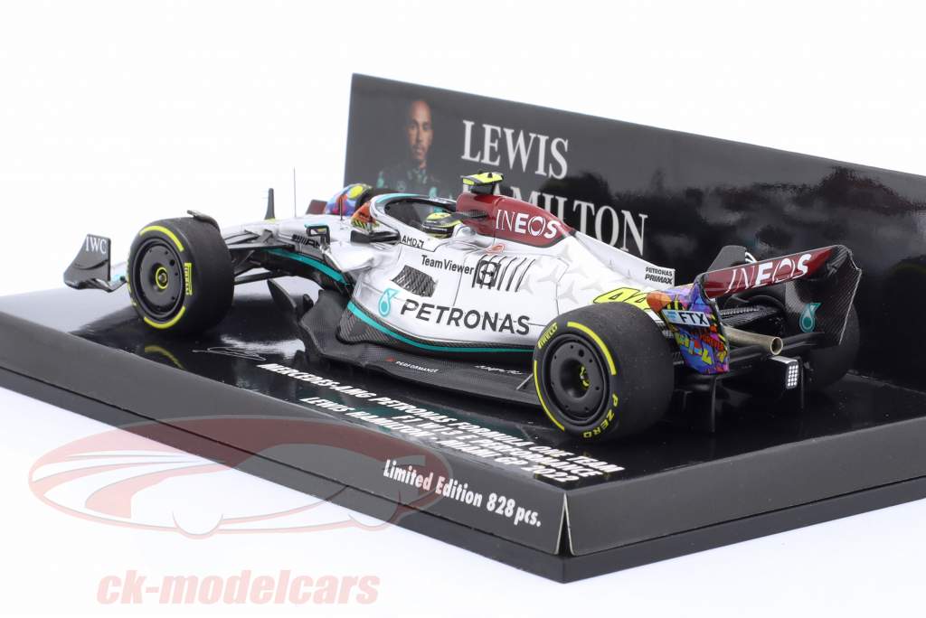 L. Hamilton Mercedes-AMG F1 W13 #44 6th Miami GP Formel 1 2022 1:43 Minichamps