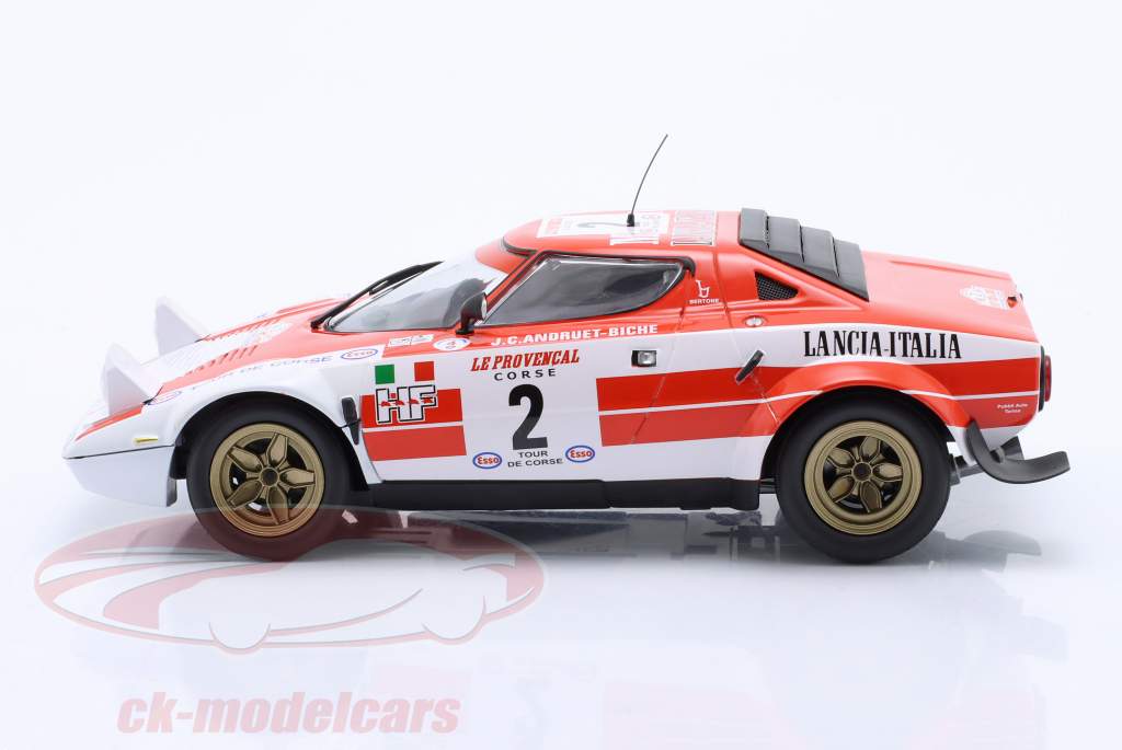 Lancia Stratos #2 gagnant Tour de Corse 1974 Andruet, Biche 1:18 Minichamps