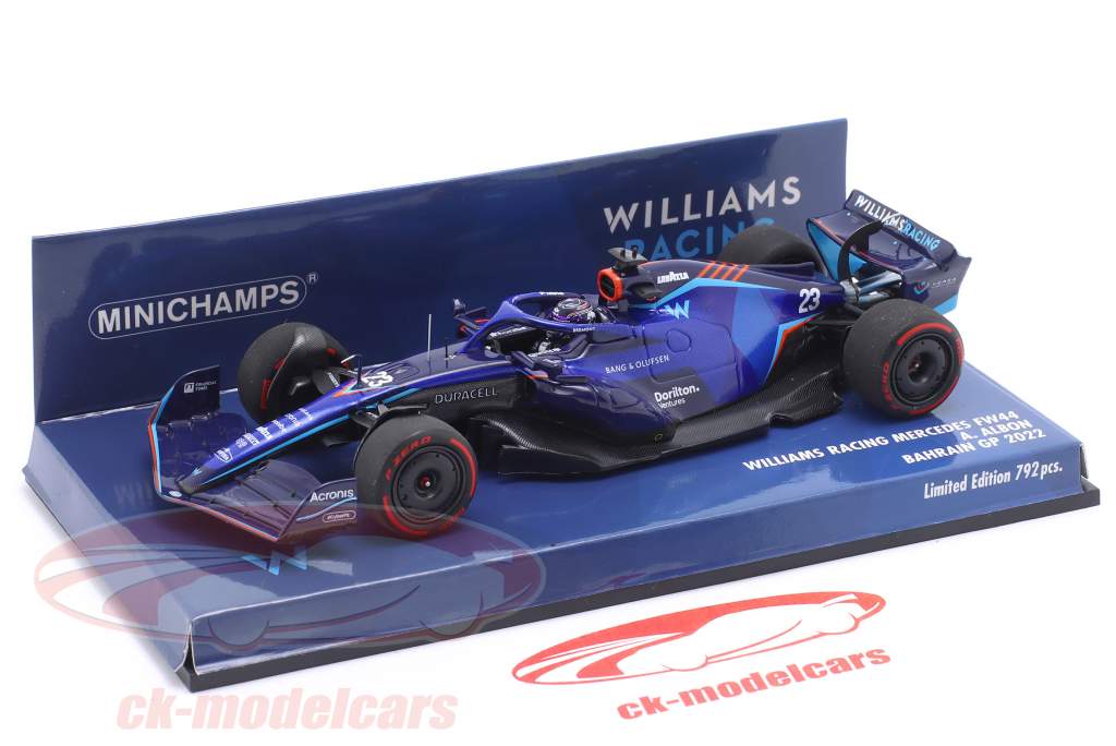 Alexander Albon Williams FW44 #23 バーレーン GP 式 1 2022 1:43 Minichamps