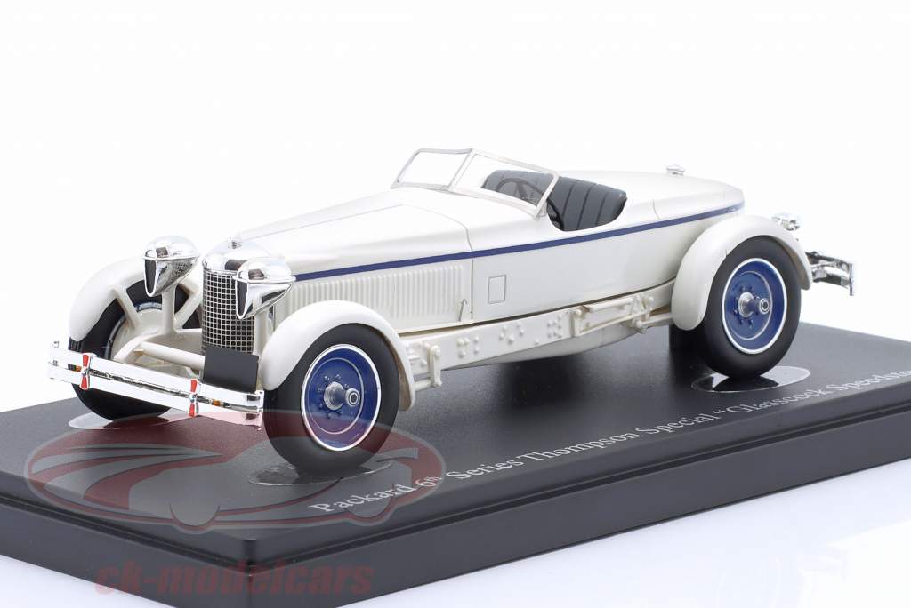 Packard 6to Serie Thompson Special Glasscock Speedster 1929 blanco 1:43 AutoCult