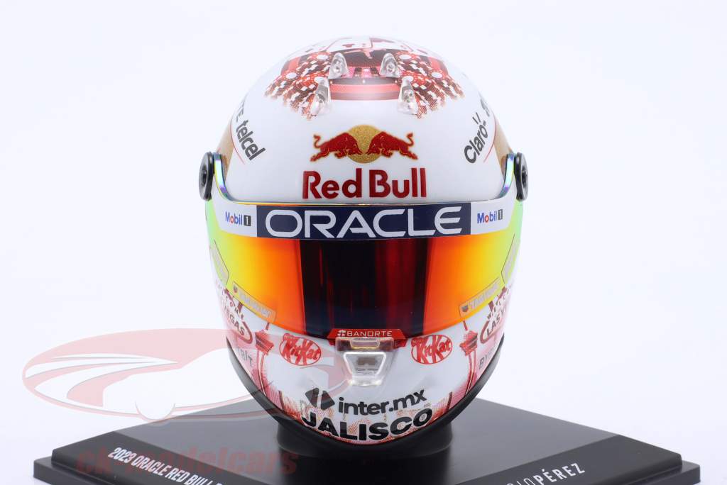 S. Perez Red Bull Racing #11 3º Las Vegas GP Fórmula 1 2023 capacete 1:4 Schuberth