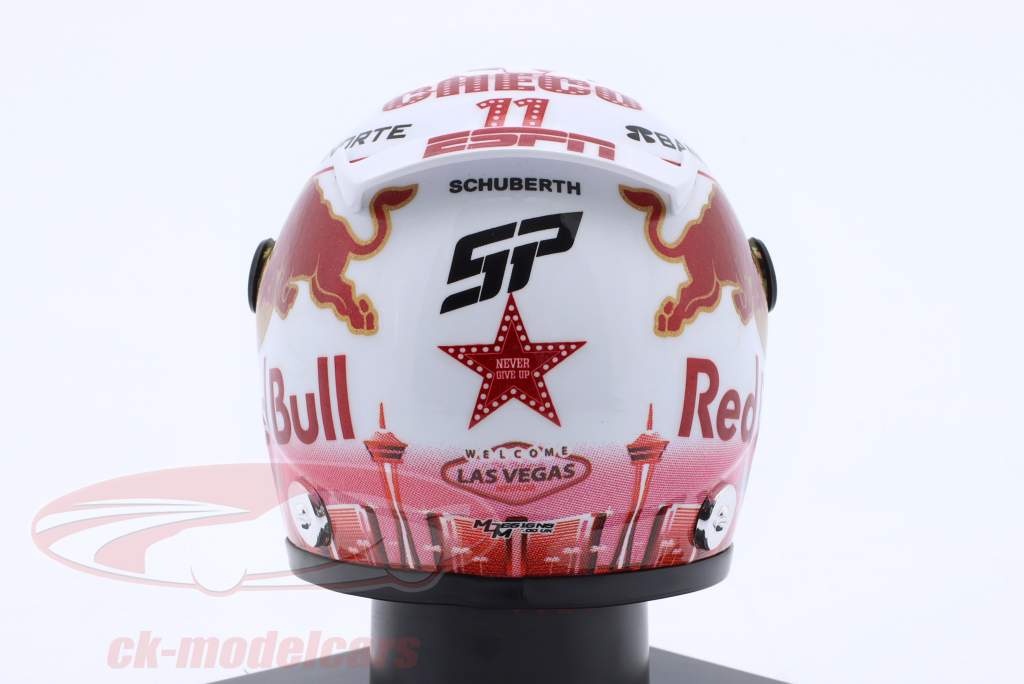 S. Perez Red Bull Racing #11 3º Las Vegas GP Fórmula 1 2023 capacete 1:4 Schuberth