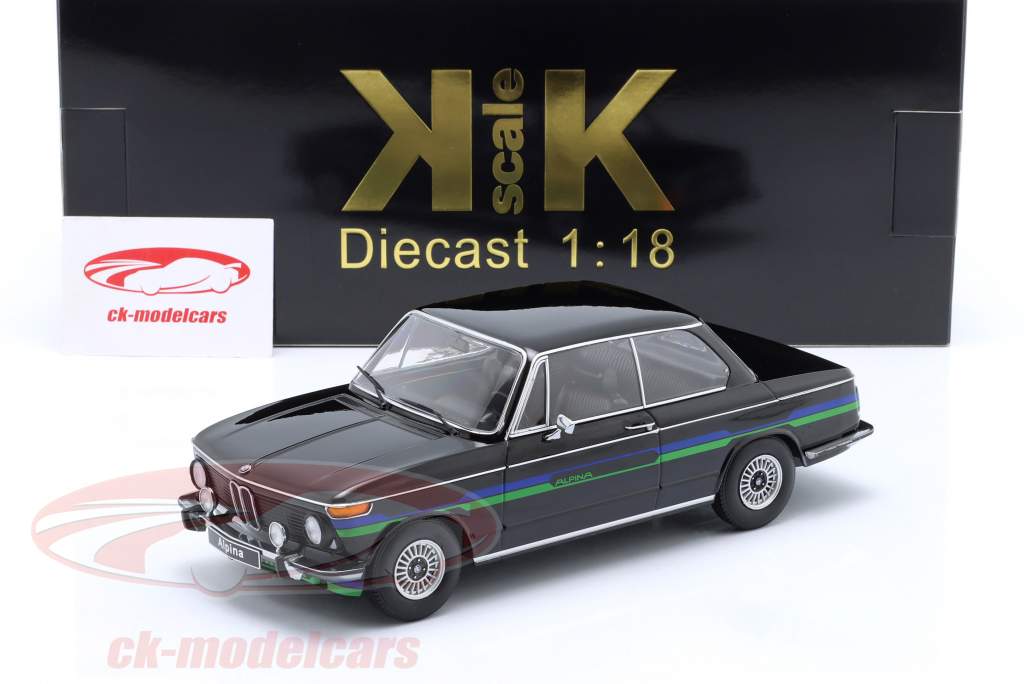 BMW 2002 Alpina Baujahr 1974 schwarz 1:18 KK-Scale