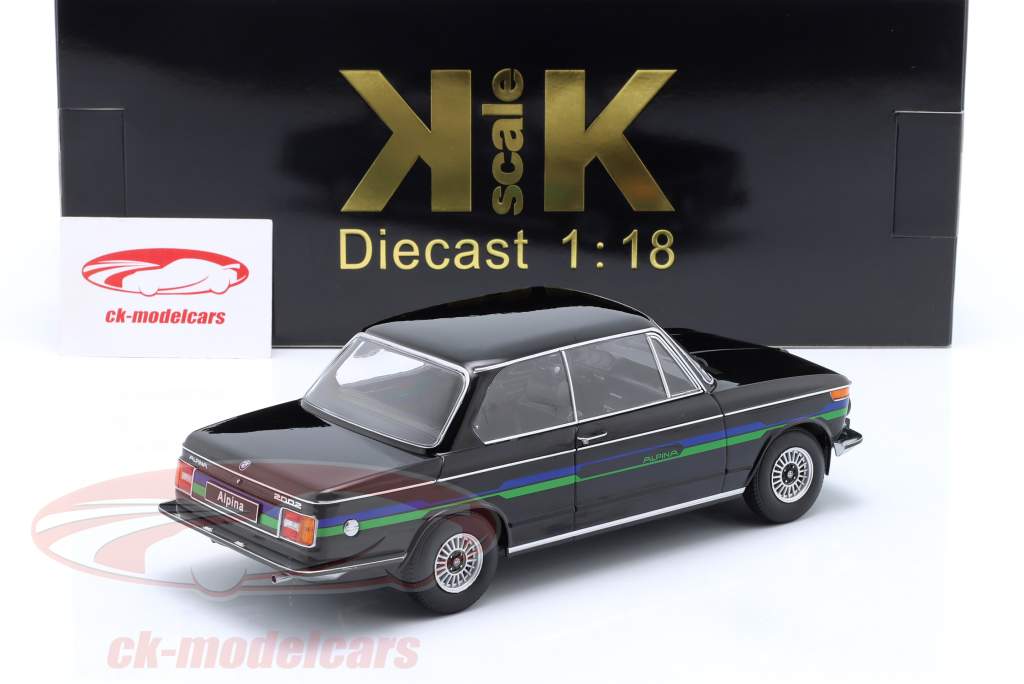 BMW 2002 Alpina year 1974 black 1:18 KK-Scale