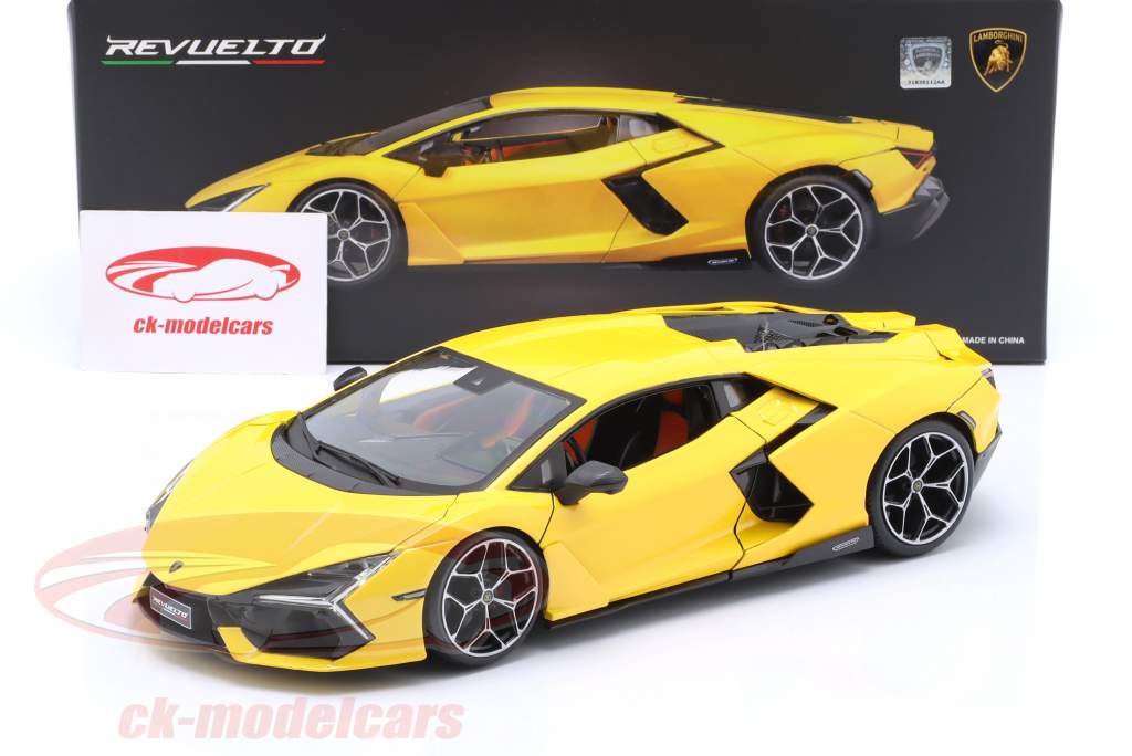 Lamborghini Revuelto Hybrid Année de construction 2023 jaune 1:18 Maisto