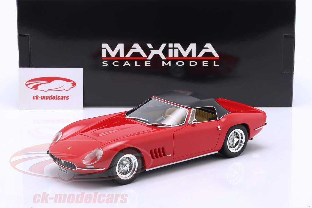 Ferrari 250 GT Nembo Spider Soft top year 1965 red 1:18 MAXIMA