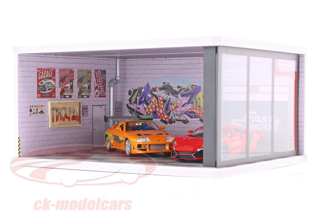 Kit de dioramas taller de reparación de automóviles para Modelos de autos en el escala 1:18 TOURING