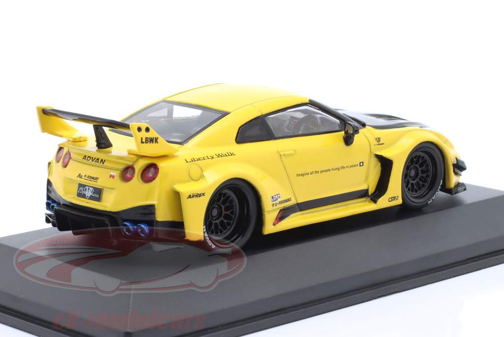 Solido 1:43 Nissan GT-R (R35) Liberty Walk Body Kit 2022 jaune / noir ...