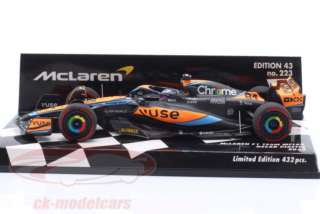 Oscar Piastri McLaren MCL60 #81 Fórmula 1 2023 1:43 Minichamps