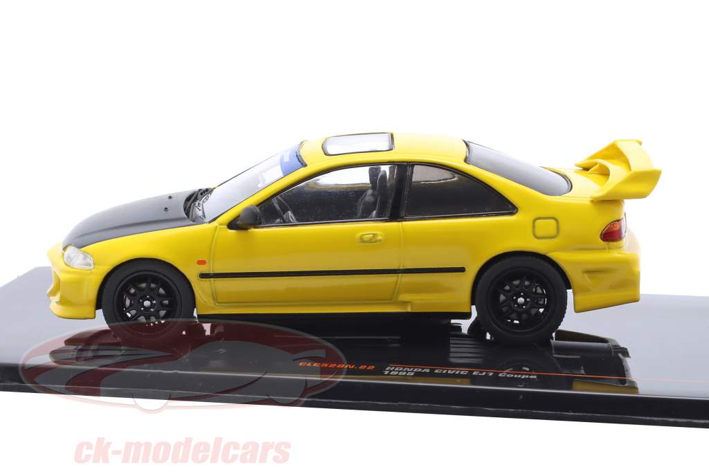 Honda Civic EJ1 Coupe Baujahr 1995 gelb / schwarz 1:43 Ixo