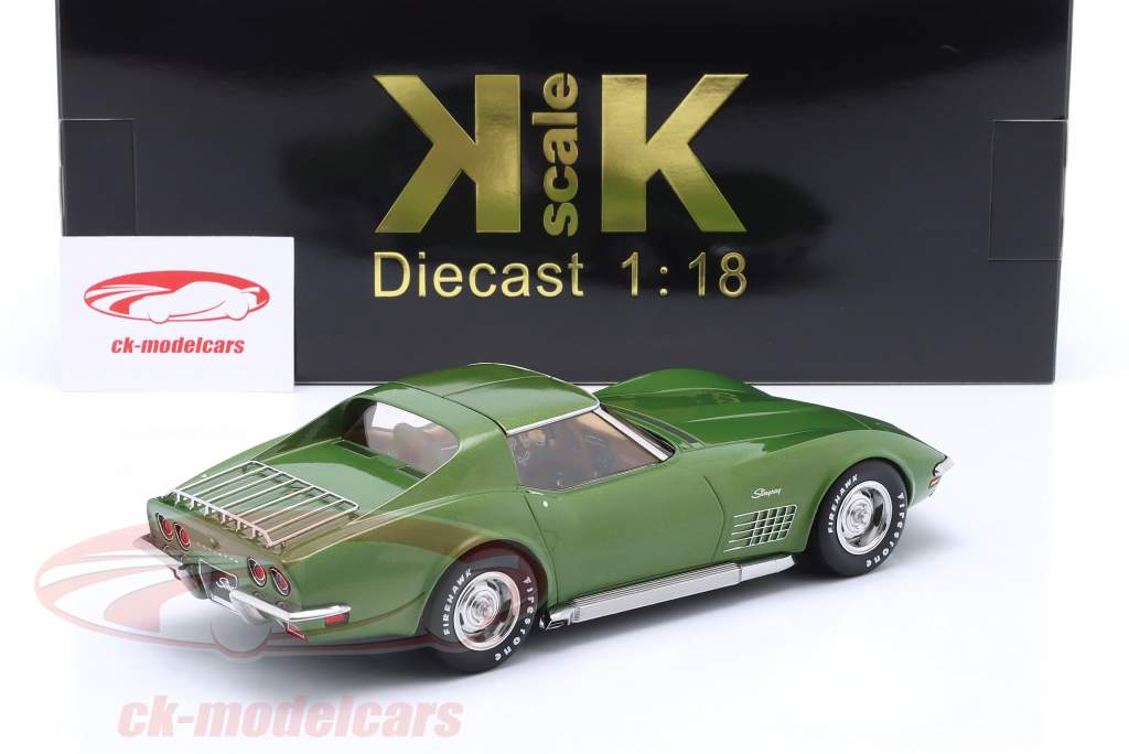 Chevrolet Corvette C3 year 1972 green metallic 1:18 KK-Scale
