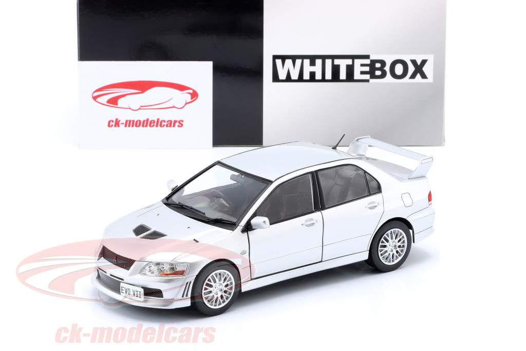 Mitsubishi Lancer Evolution VII RHD Anno di costruzione 2001 argento 1:24 WhiteBox