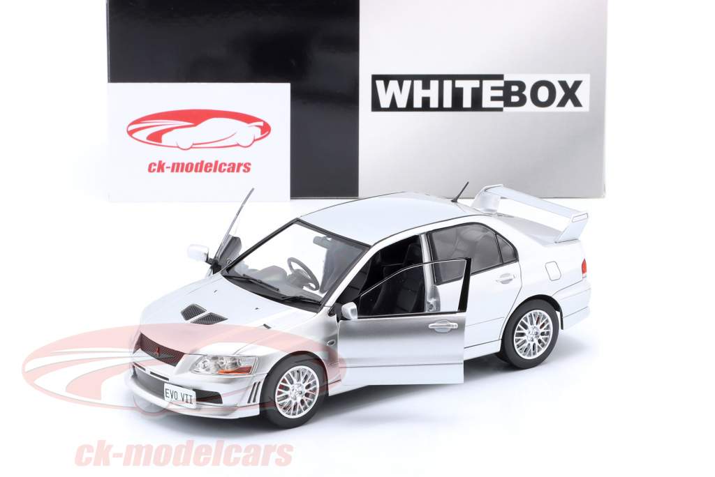 Mitsubishi Lancer Evolution VII RHD Anno di costruzione 2001 argento 1:24 WhiteBox