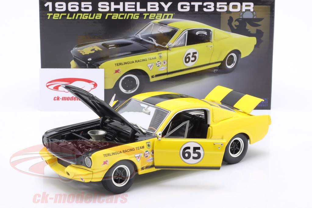Shelby GT350R #65 Terlingua Tribute 1965 geel / zwart 1:18 GMP