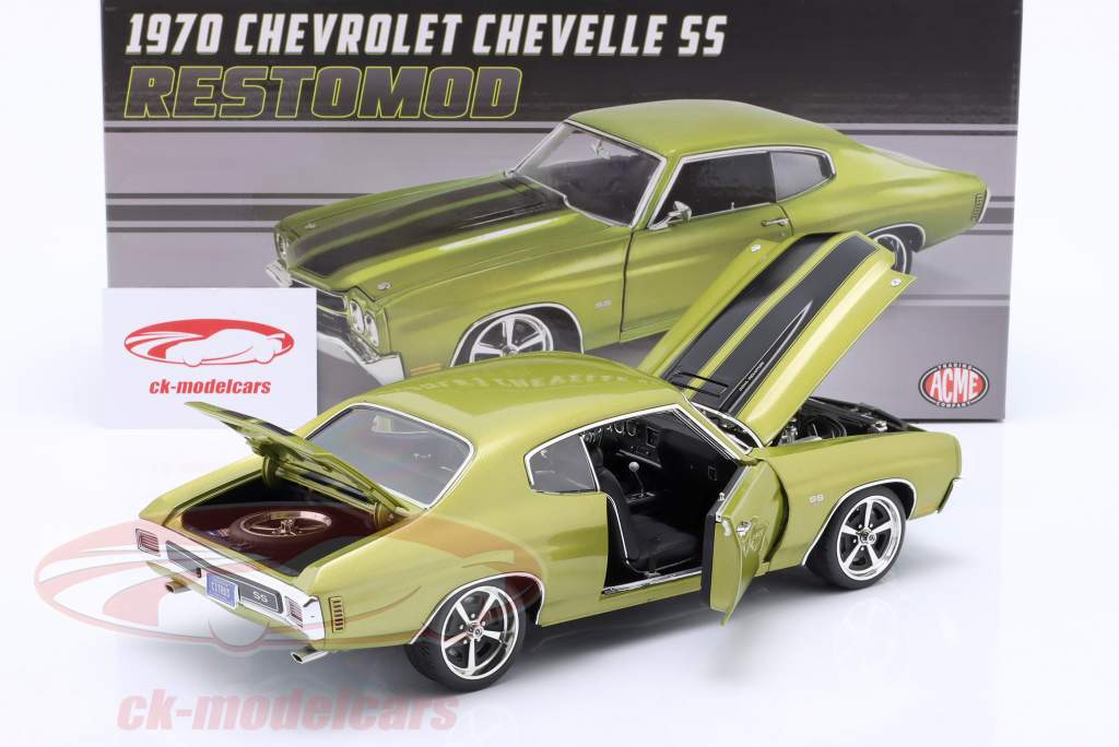 Chevrolet Chevelle SS Restomod 1970 green / black 1:18 GMP