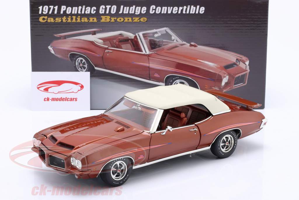 Pontiac GTO Judge Conversível Ano de construção 1971 bronze metálico 1:18 GMP