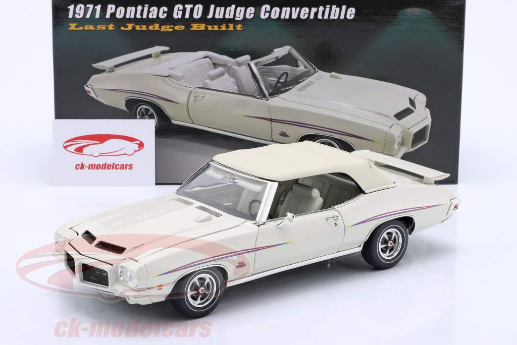 Pontiac GTO Judge Converteerbaar Bouwjaar 1971 wit 1:18 GMP