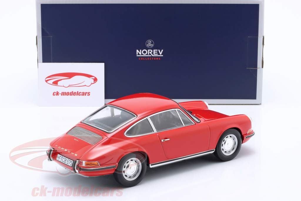 Porsche 911 L Coupe Baujahr 1968 polorot 1:18 Norev
