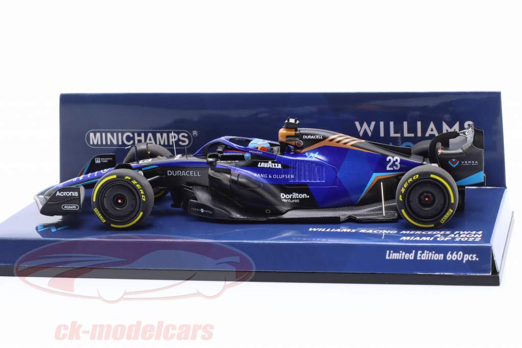 Alexander Albon Williams FW44 #23 Miami GP Formula 1 2022 1:43 Minichamps