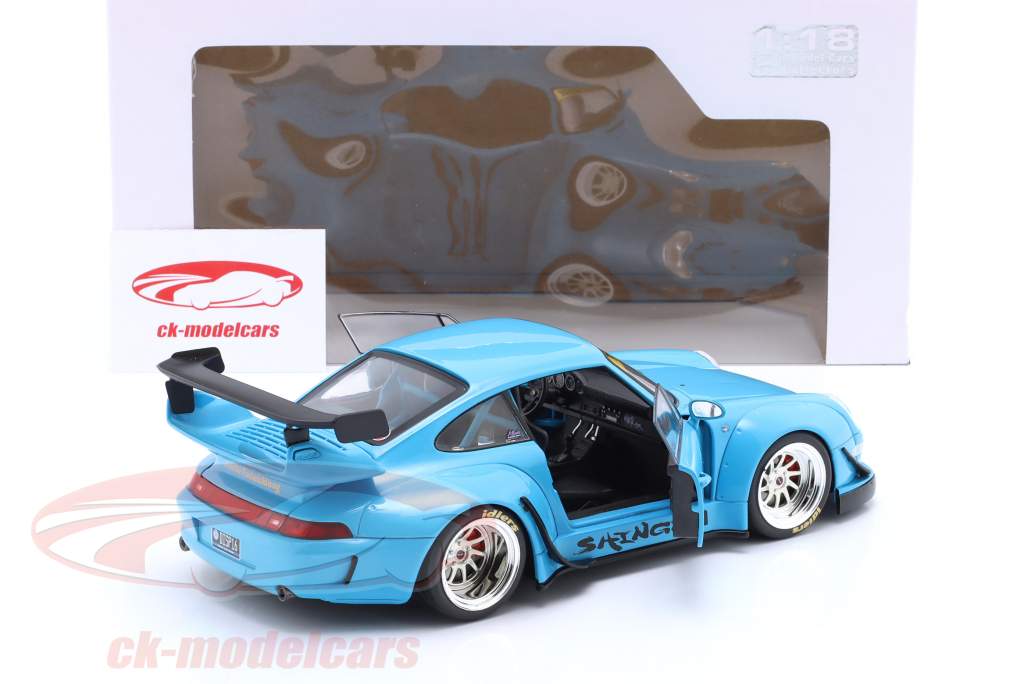 Porsche 911 (993) RWB Rauh-Welt Body-Kit Shingen 2018 Miami синий 1:18 Solido