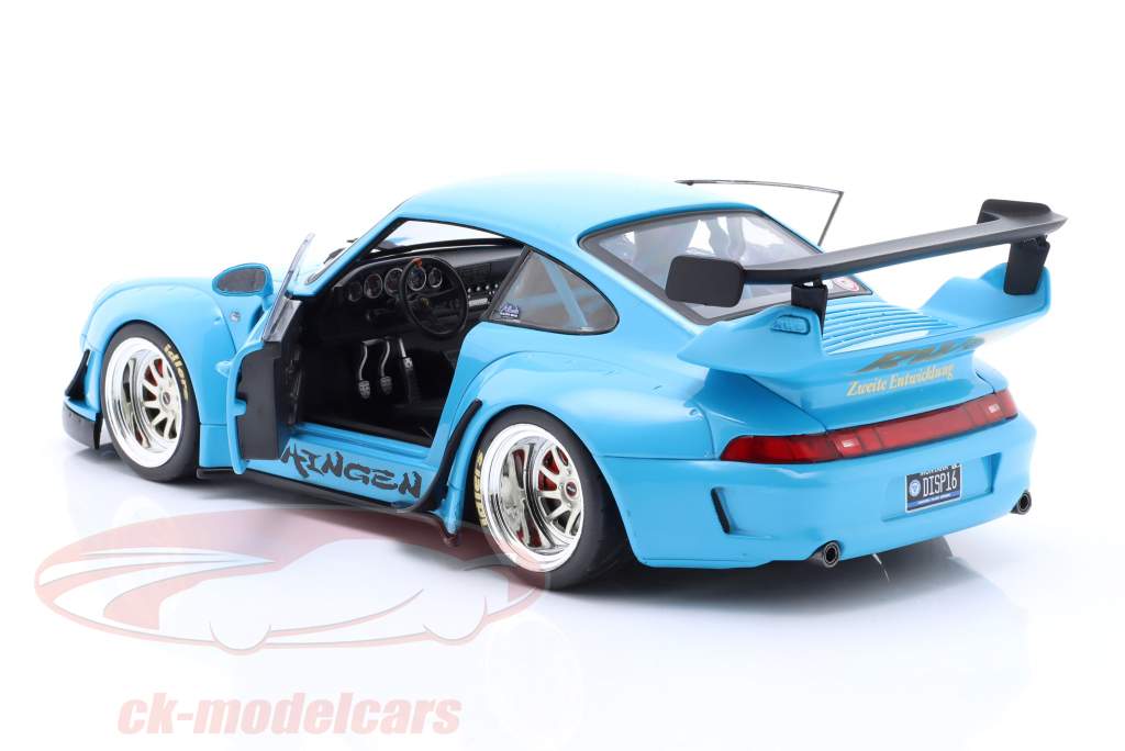 Porsche 911 (993) RWB Rauh-Welt Body-Kit Shingen 2018 Miami blue 1:18 Solido
