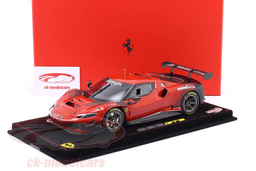 Ferrari 296 GT3 year 2022 corsa red 1:18 BBR